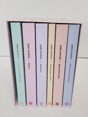 Wordsworth Jane Austen Shelf Ready 6 Book Collection Pink Box Edition Like New